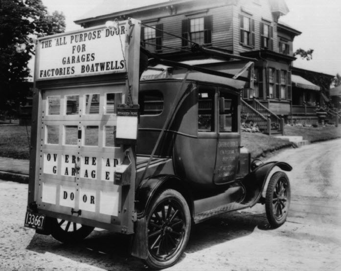 Original Upward-Acting Garage Door