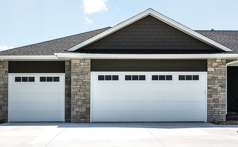 white thermacore steel garage door