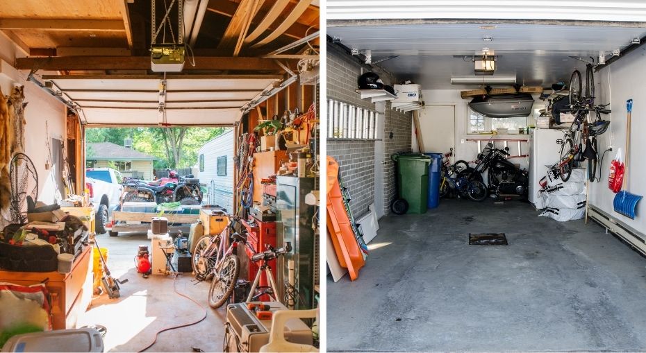 garage spring clean before after