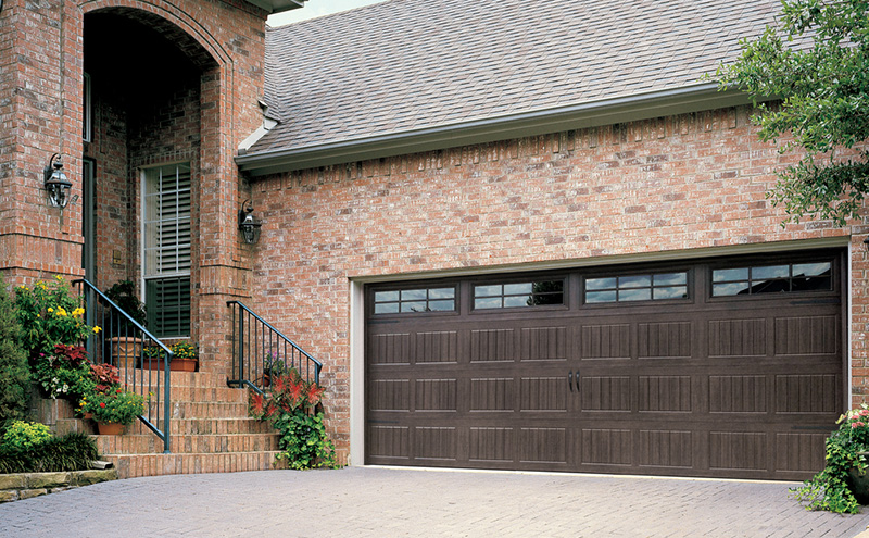 walnut thermacore garage door