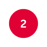 red circle with a white number 2 inside