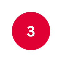 red circle with a white number 3 inside