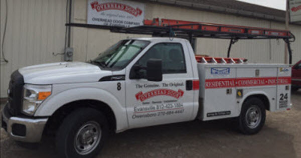 overhead door company greater owensboro in crew truck