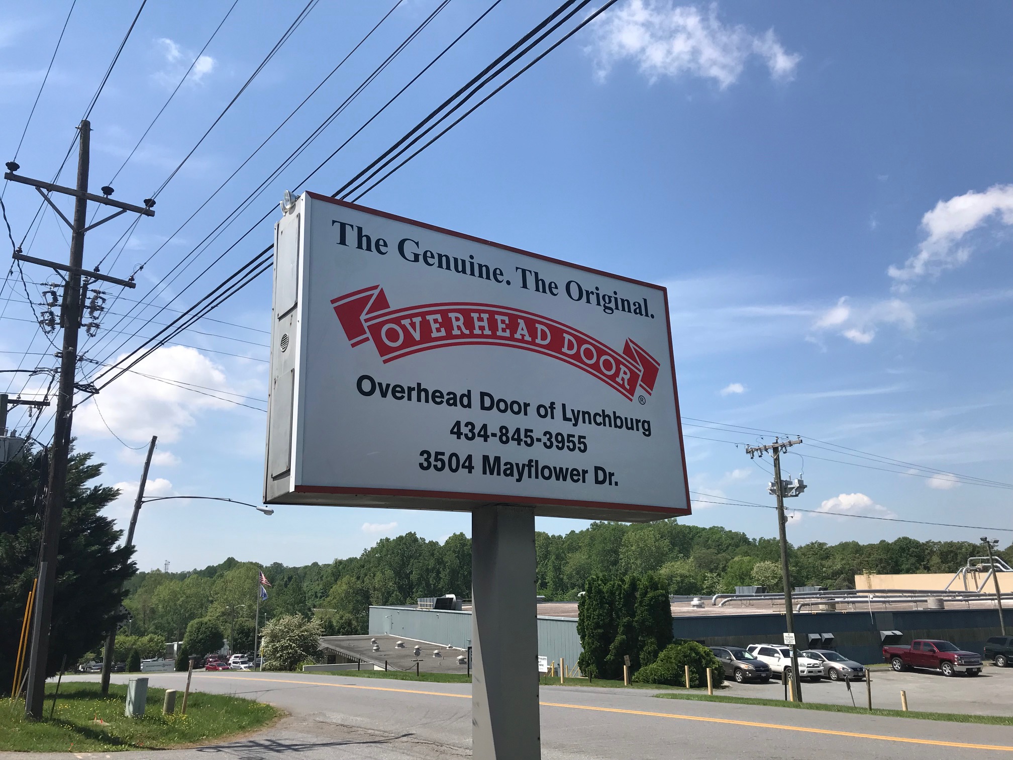 overhead door company lynchburg sign