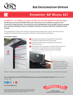 insulated rolling door air infiltration flyer cover