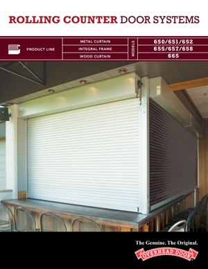 commercial rolling counter doors brochure cover