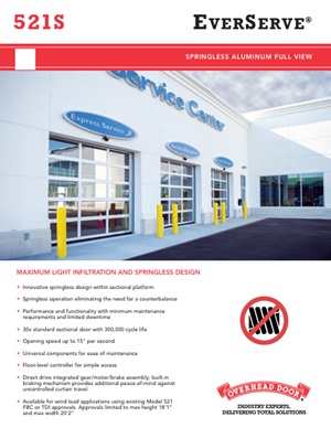 aluminum 521s door brochure image
