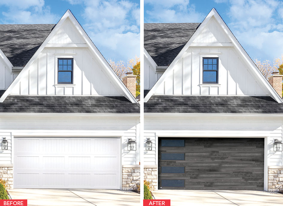 before and after thermacore garage door