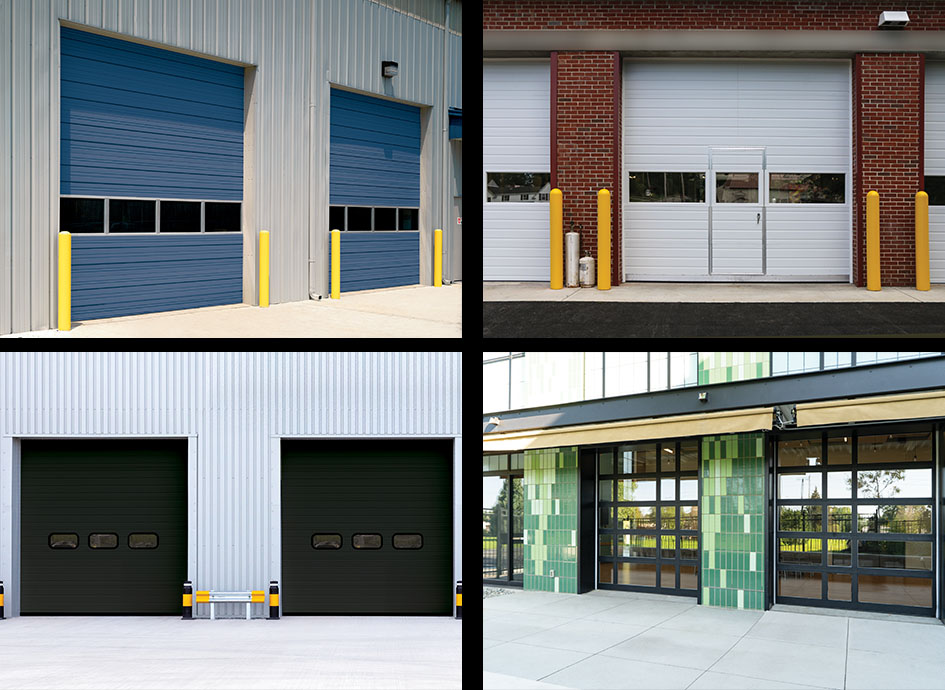 blue high speed rubber commercial door