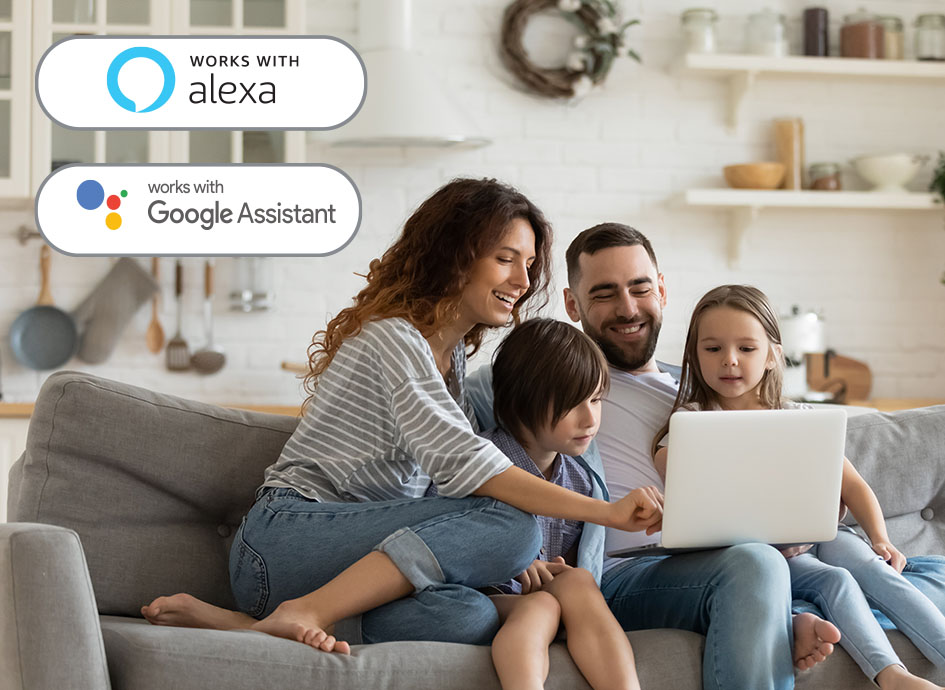 family alexa and google assistant advertisement