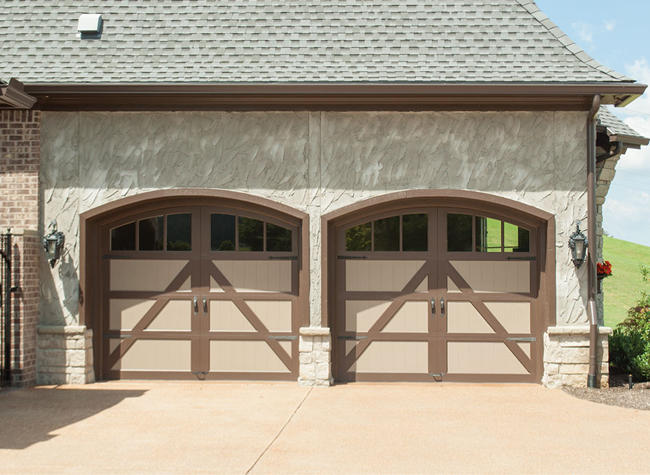 wood garage door custom made