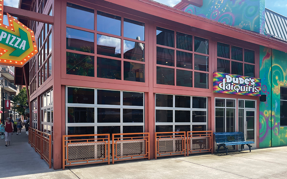 gray aluminum commercial door