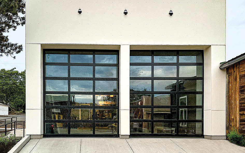 black powder coat aluminum commercial door