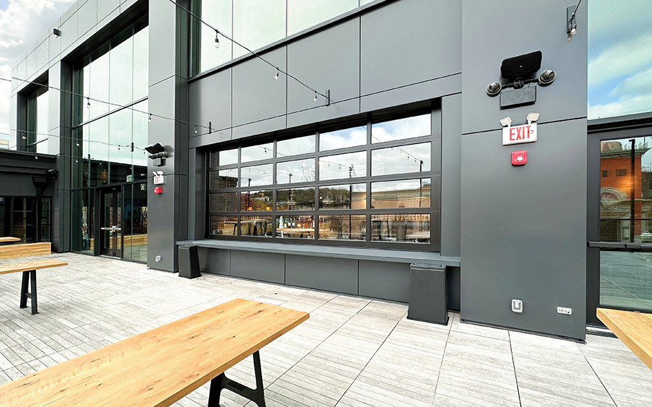 powder coat aluminum commercial door