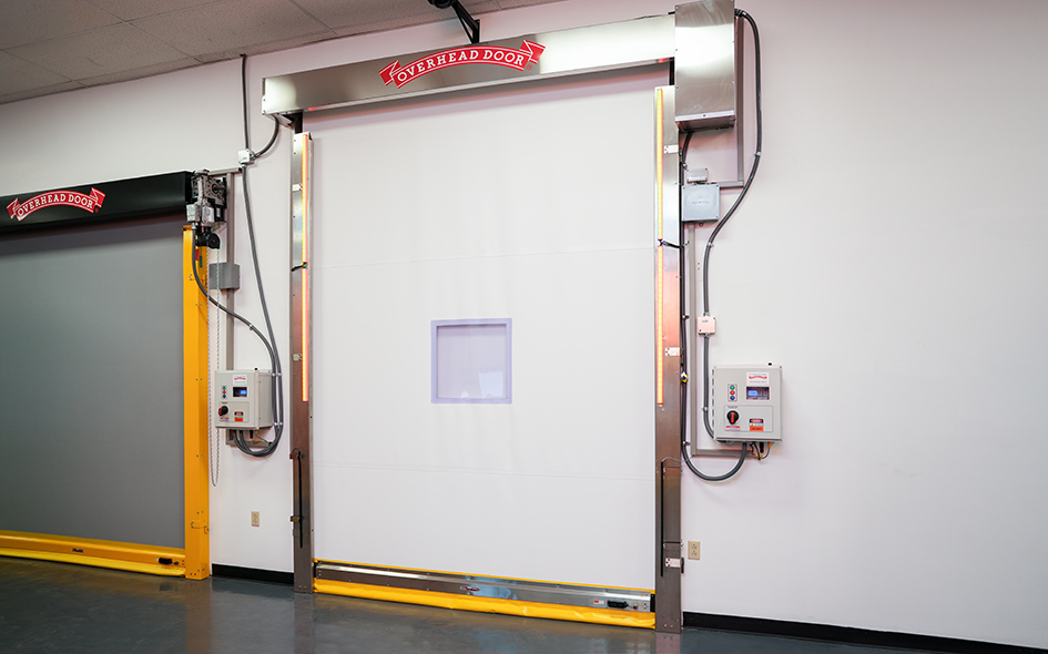 gray high speed fabric door
