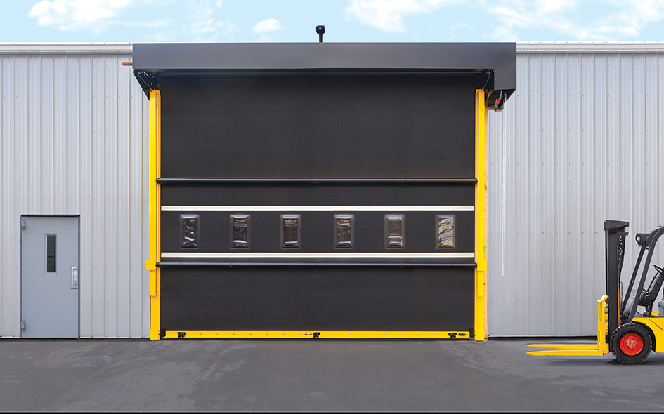 high speed commercial door traveling wind bar