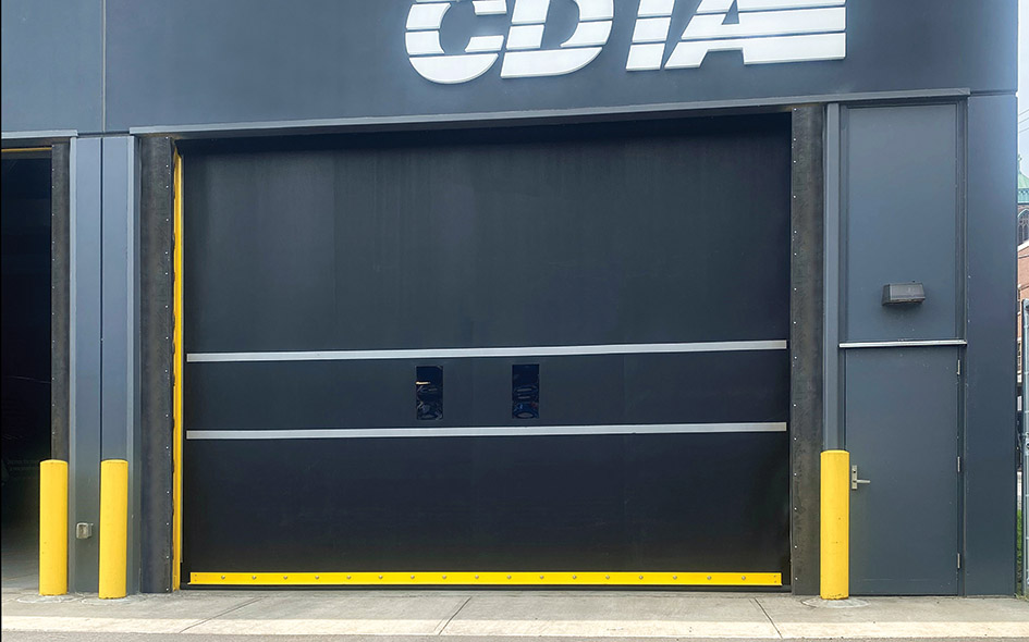 black high speed door