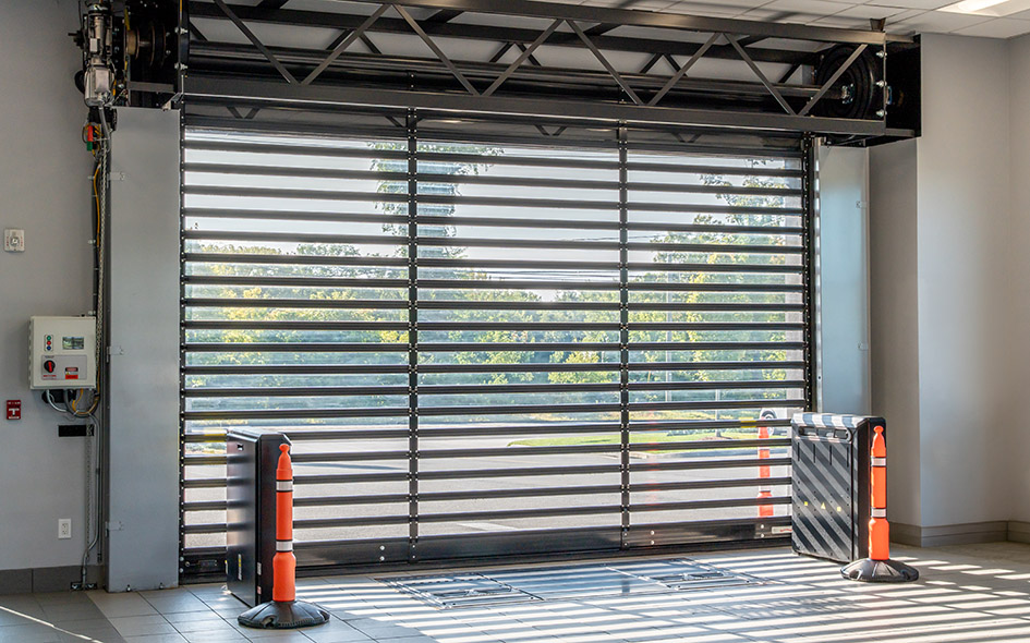 inside view of a high speed commercial door