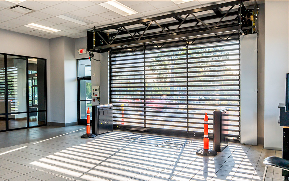 inside view of a high speed commercial door