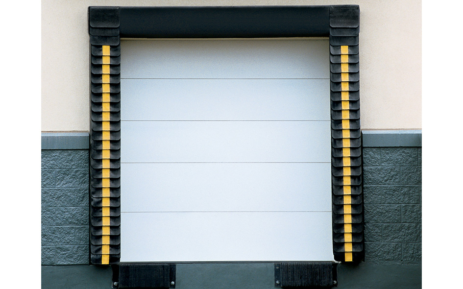 white sectional steel commercial door