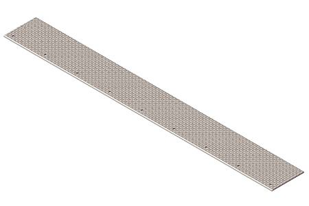 edge of dock mounting approach plate with bevel