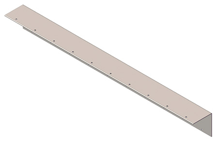 edge of dock formed angle with bevel