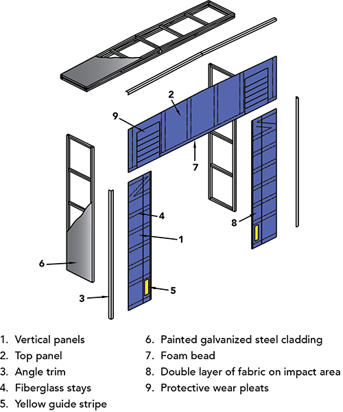 fixed dock shelter line drawing