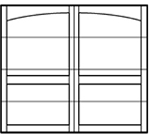 arched garage door panel design