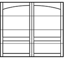 arched garage door design