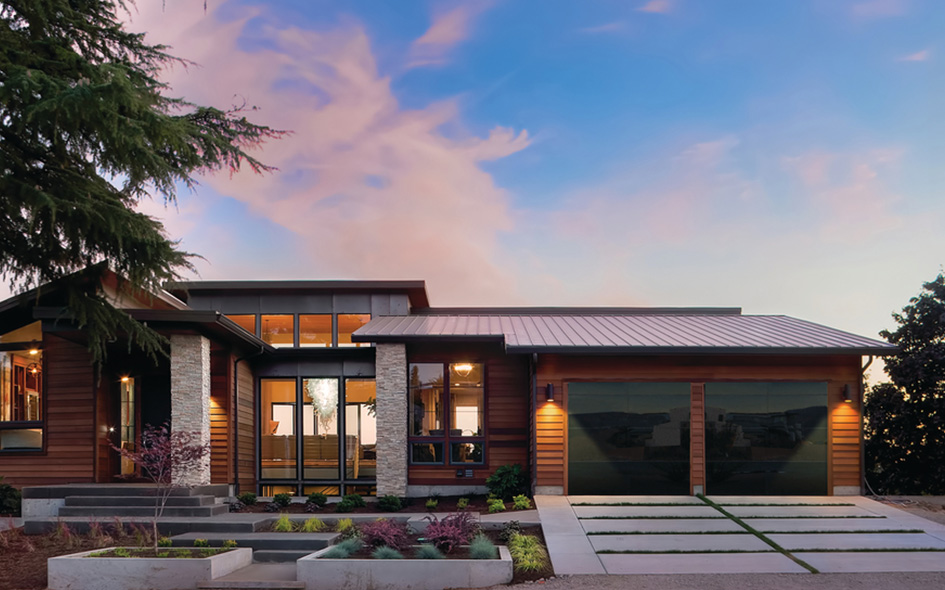 opaqueblack glass garage door