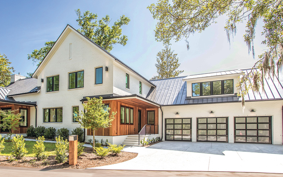 anodized bronze satin glass garage door