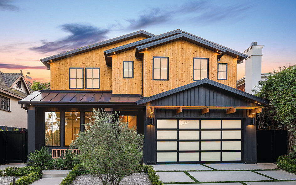 black satin glass garage door