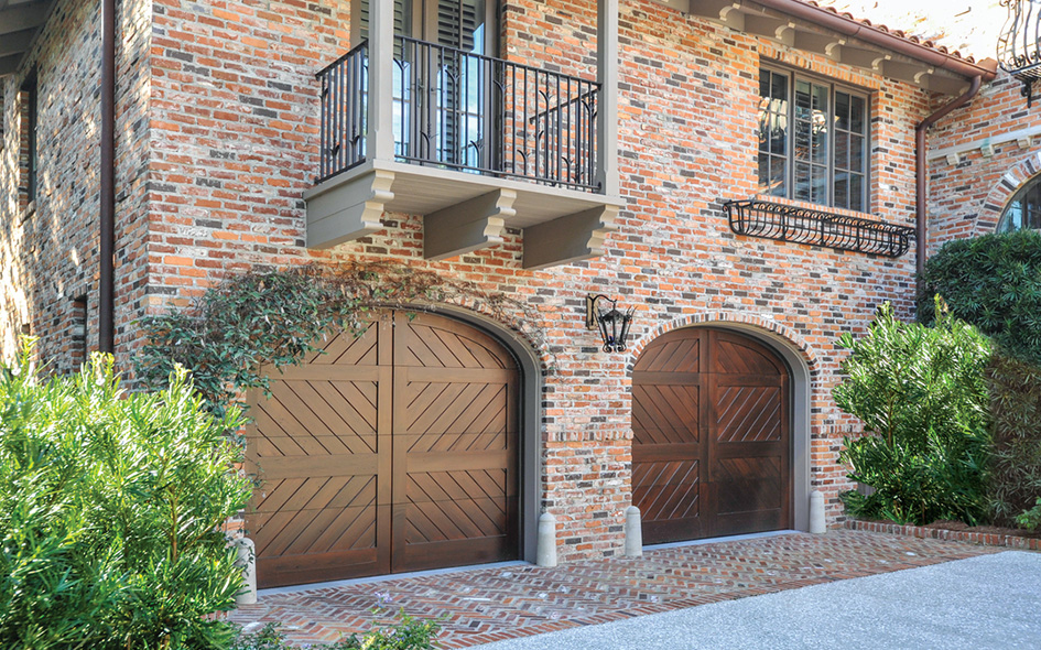 custom wood carriage house garage door
