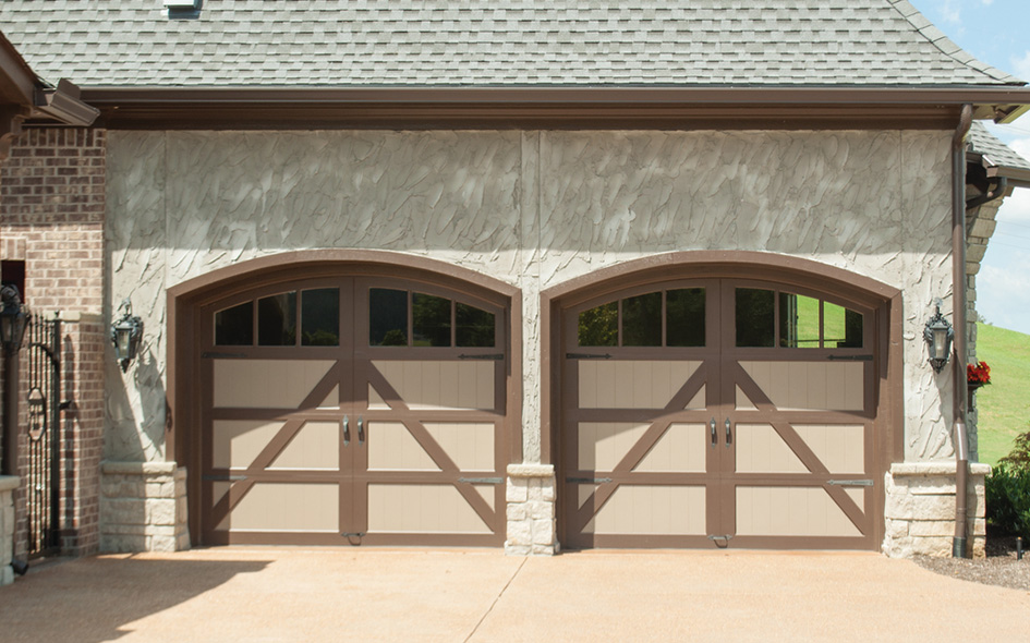 wood carriage house garage door