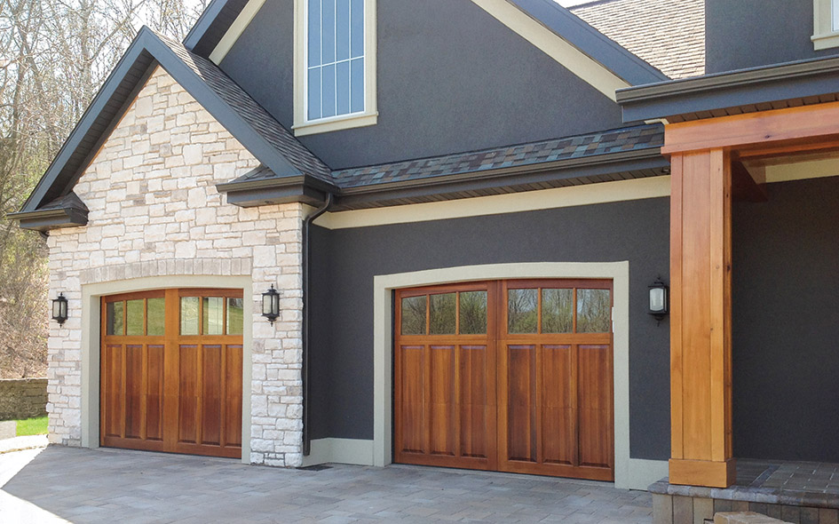 wooden garage door