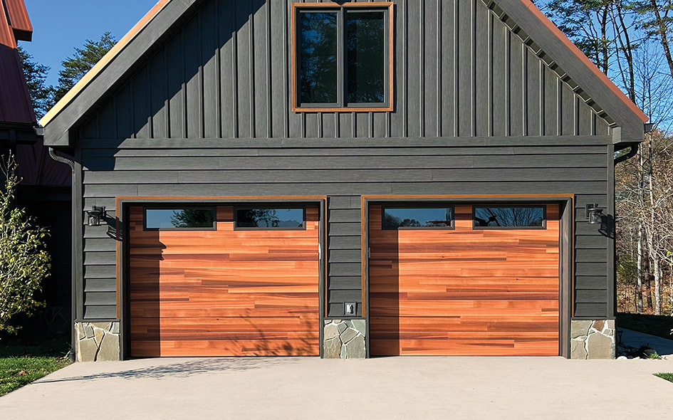 thermacore cedar plank garage doors