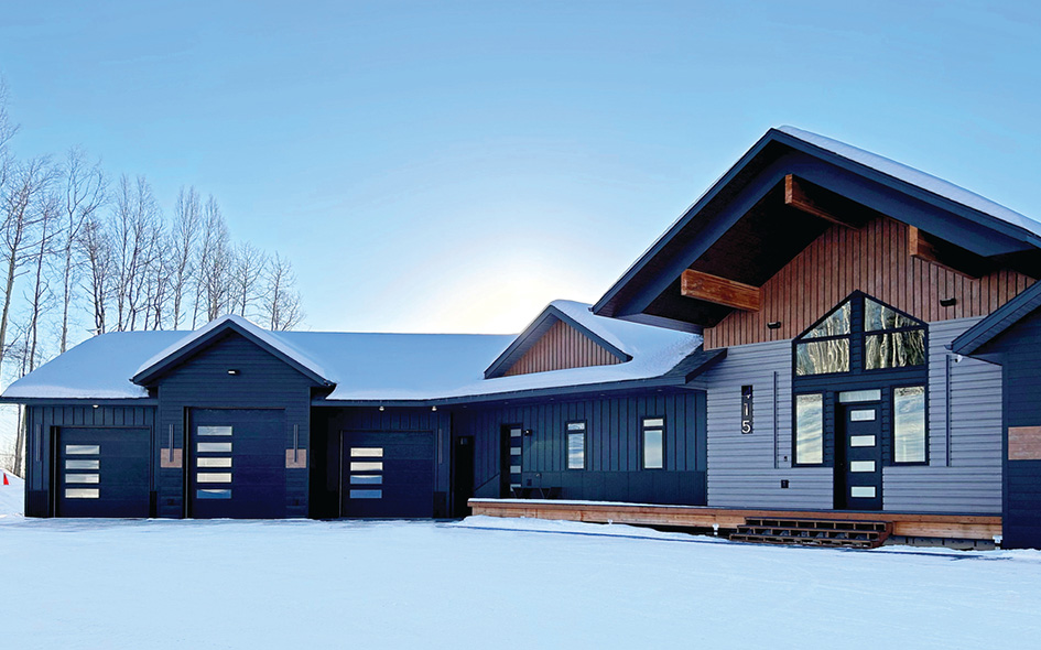 black insulated steel garage door