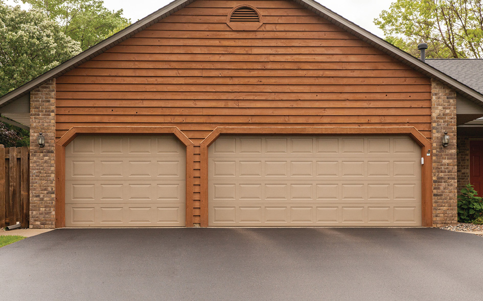 terra bronze standard panel insulated steel garage door