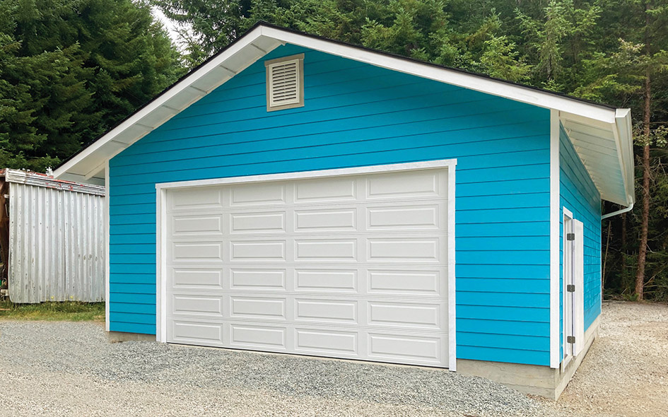 white traditional steel door