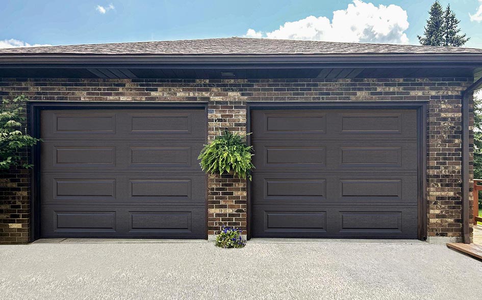 brown tradition steel garage doors